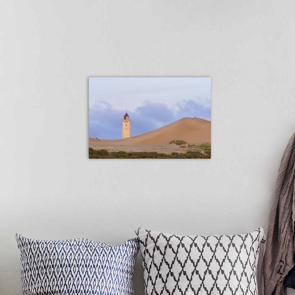 A bohemian room featuring Lighthouse and Dunes at Dawn, Rubjerg Knude, Lokken, North Jutland, Denmark