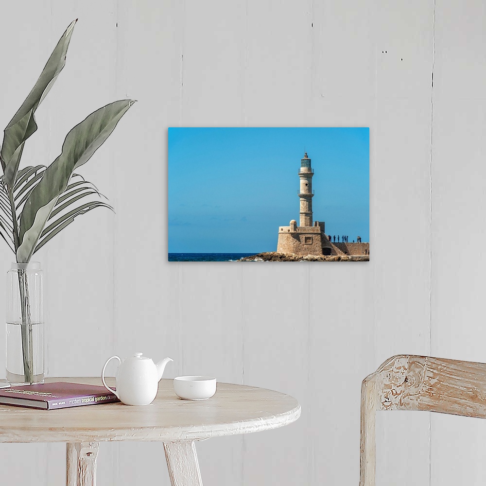 A farmhouse room featuring Lighthouse in the Venetian harbour, Chania, Crete, Greece