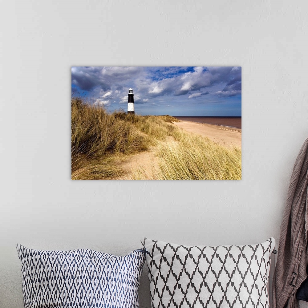 A bohemian room featuring Lighthouse On Beach, Humberside, England