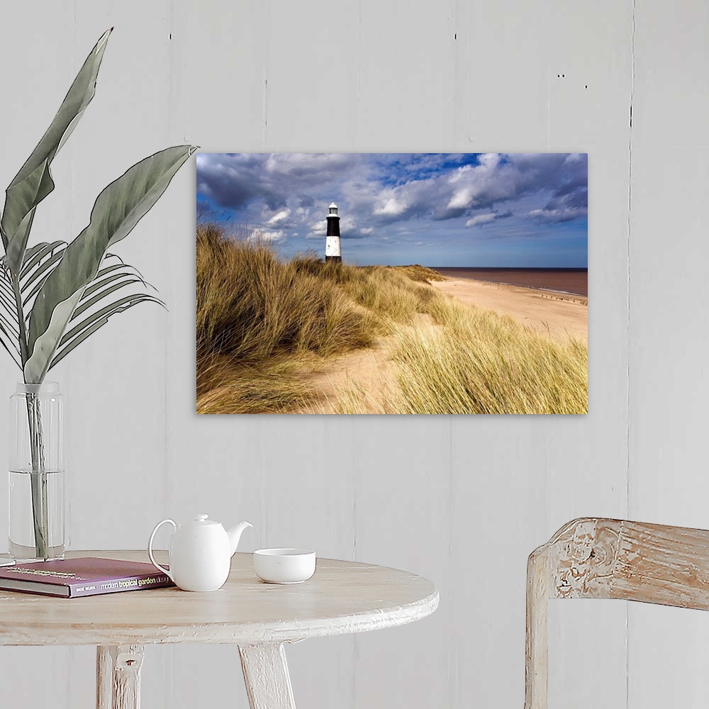 A farmhouse room featuring Lighthouse On Beach, Humberside, England