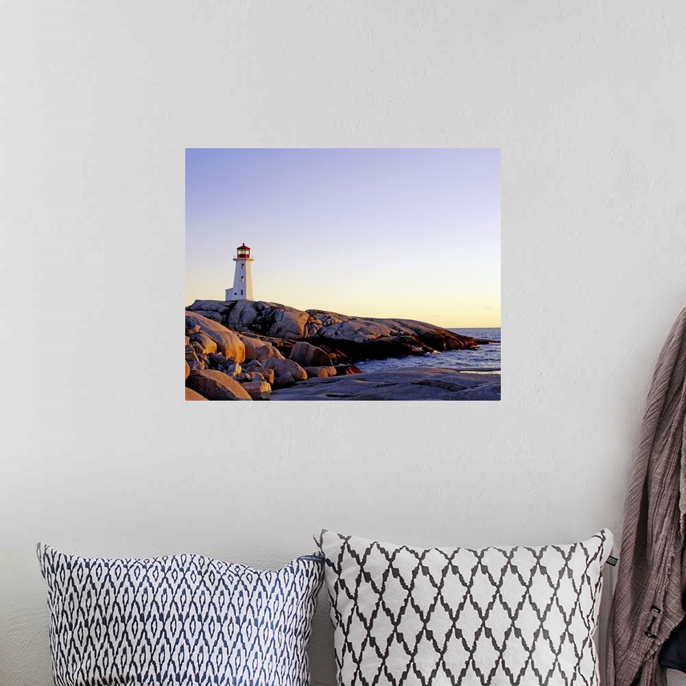 A bohemian room featuring Lighthouse On Peggy's Cove, Nova Scotia