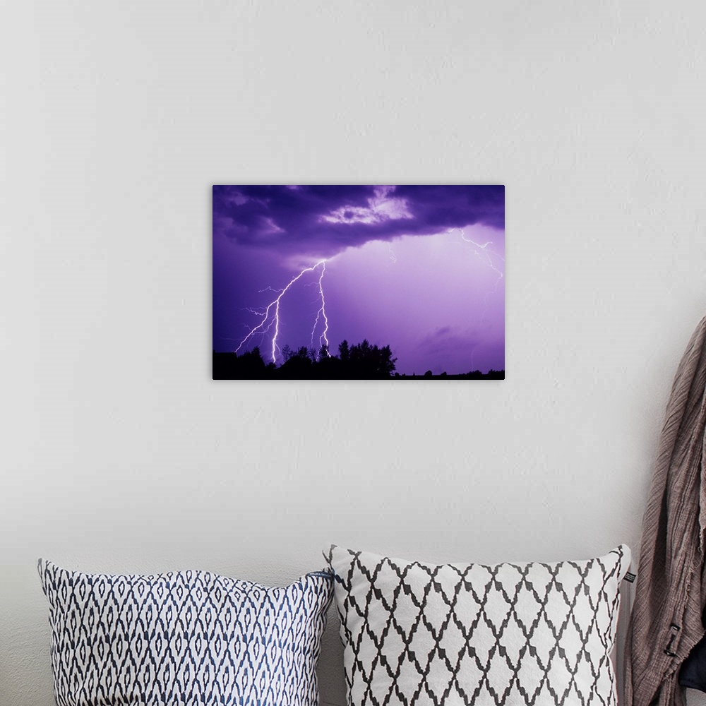 A bohemian room featuring Lightning And Thunderclouds