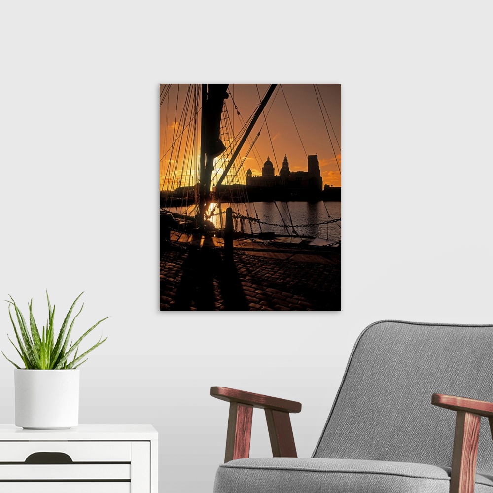 A modern room featuring Liverpool, England, View From Albert Dock