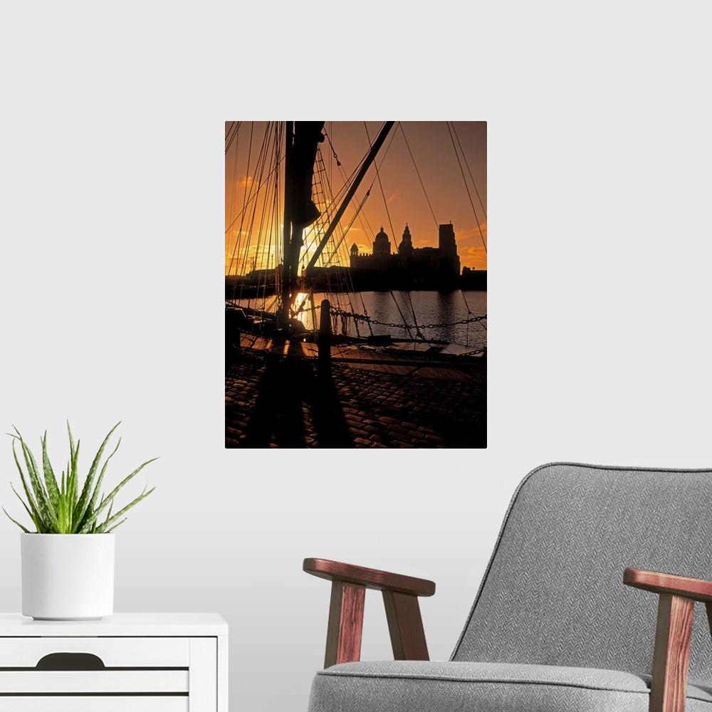 A modern room featuring Liverpool, England, View From Albert Dock