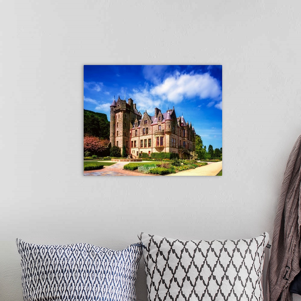 A bohemian room featuring Low Angle View Of A Castle, Belfast Castle, Belfast, County Antrim, Northern Ireland.