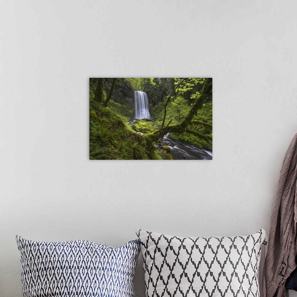 A bohemian room featuring Lower Bridal Veil Falls, Oregon