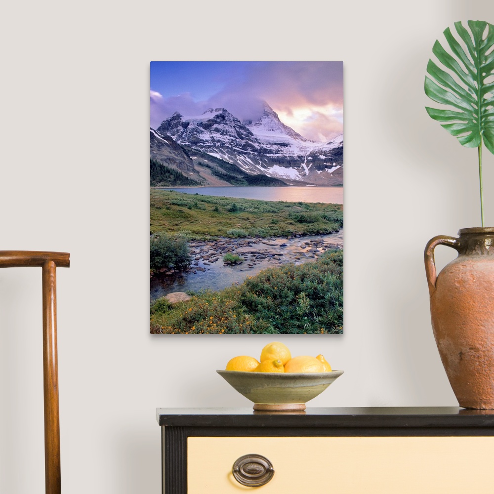 A traditional room featuring Magog Lake And Mt. Assiniboine, British Columbia, Canada