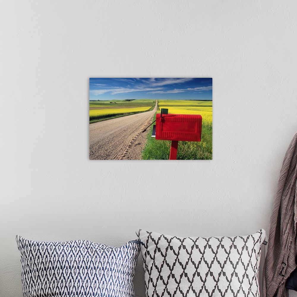 A bohemian room featuring Mailbox On Country Road, Tiger Hills, Manitoba, Canada