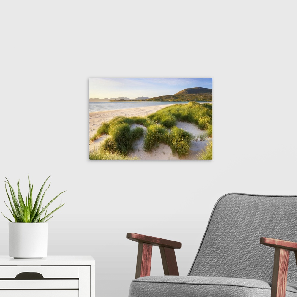 A modern room featuring Marram Grass and Dunes, Sound of Taransay, Isle of Harris, Scotland