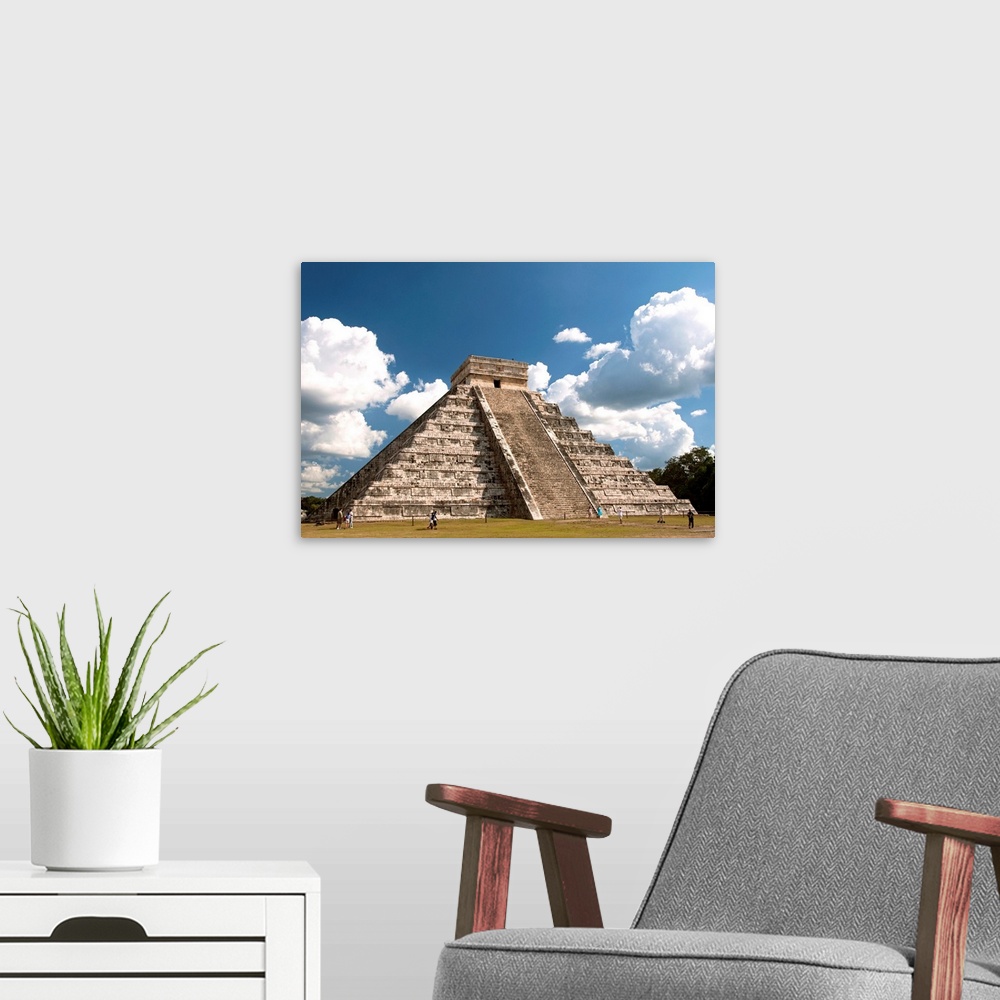 A modern room featuring Mexico, Yucatan, Chichen Itza, El Castillo (also called the Pyramid of Kukulcan)