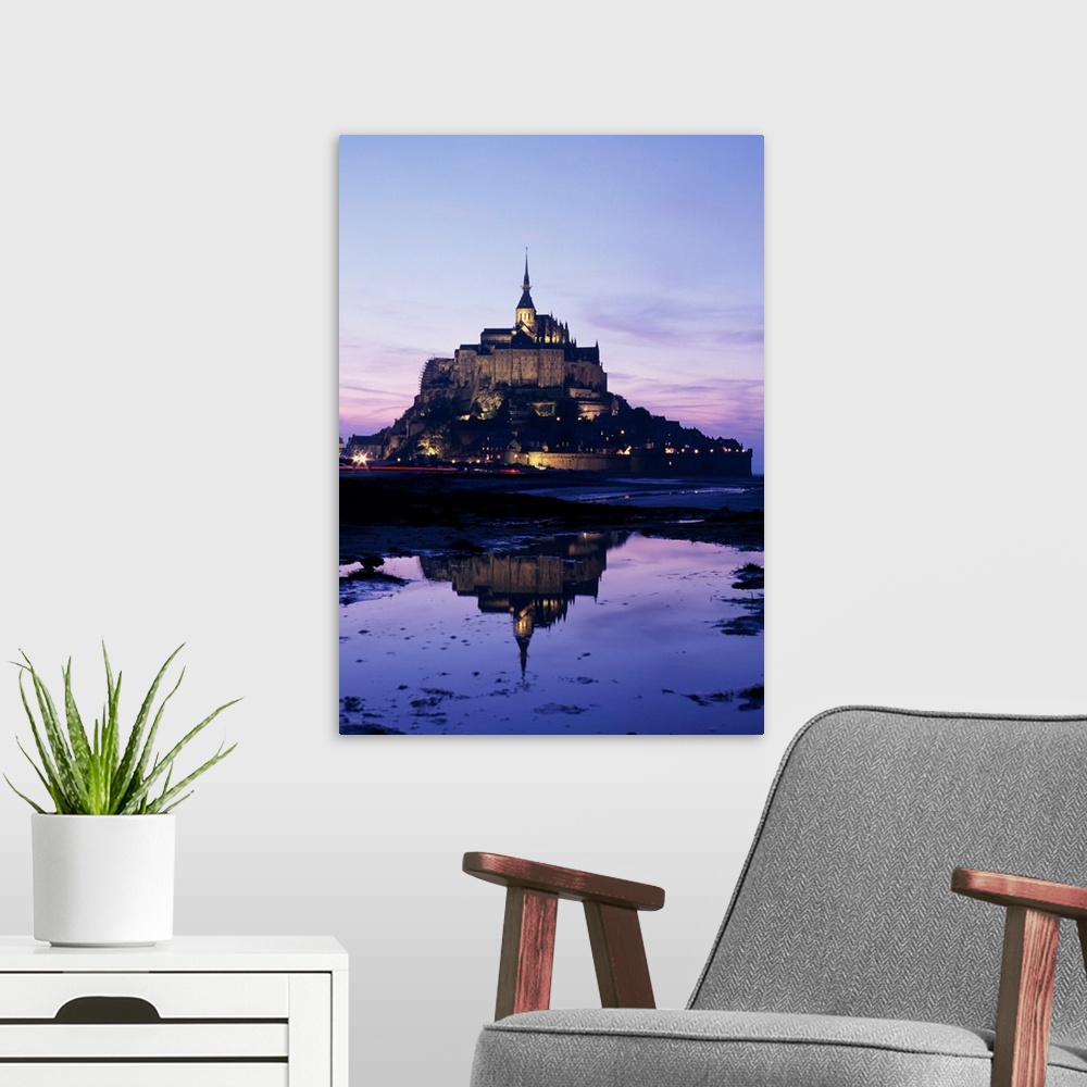 A modern room featuring Mont St Michel, Brittany, France