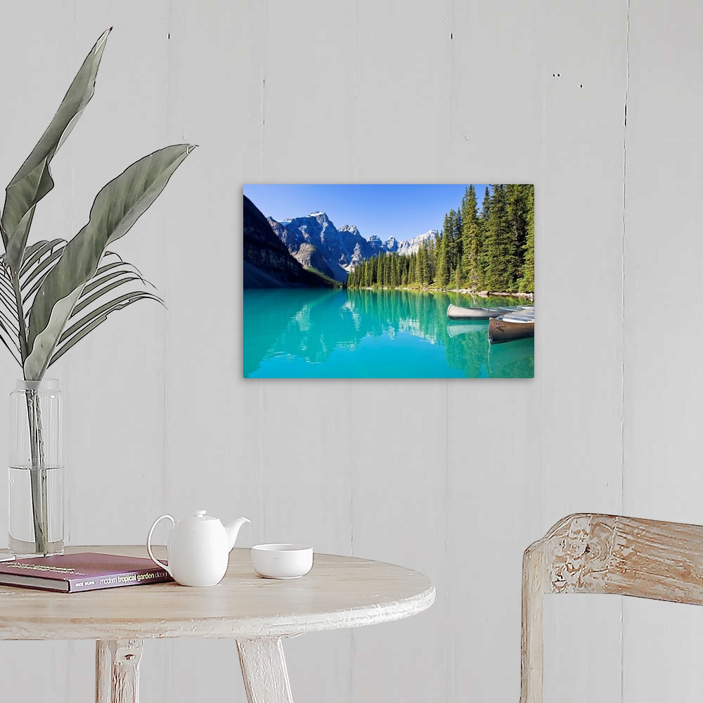 A farmhouse room featuring Moraine Lake And Valley Of The Ten Peaks, Banff National Park, Alberta, Canada