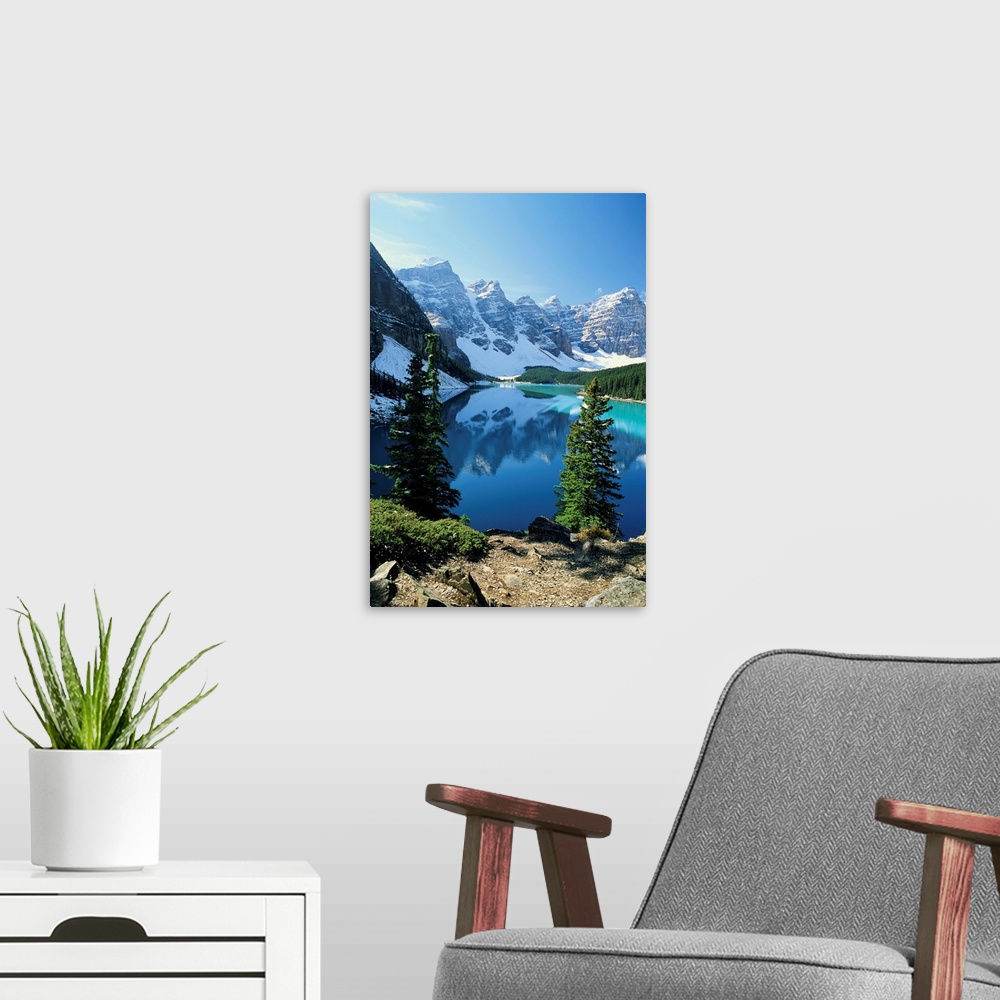 A modern room featuring Moraine Lake Banff National Park Alberta, Canada