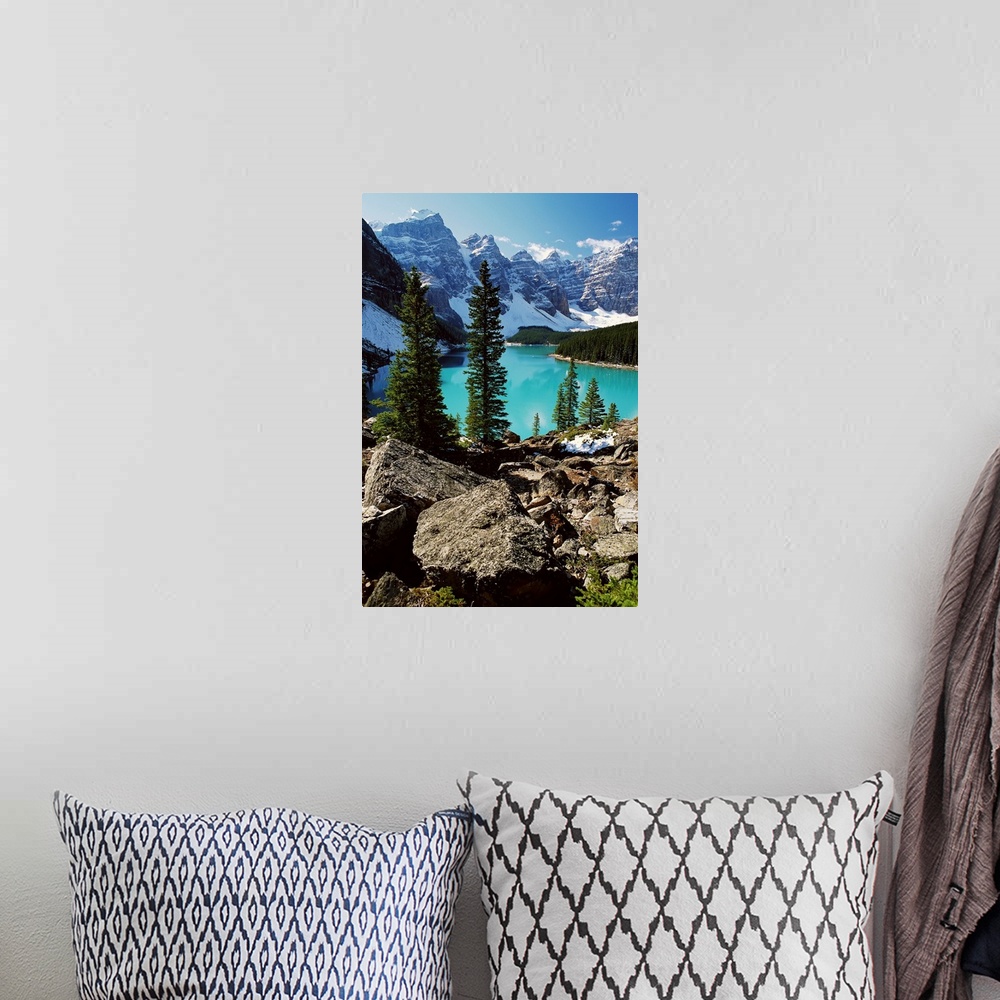 A bohemian room featuring Moraine Lake Banff National Park Alberta, Canada