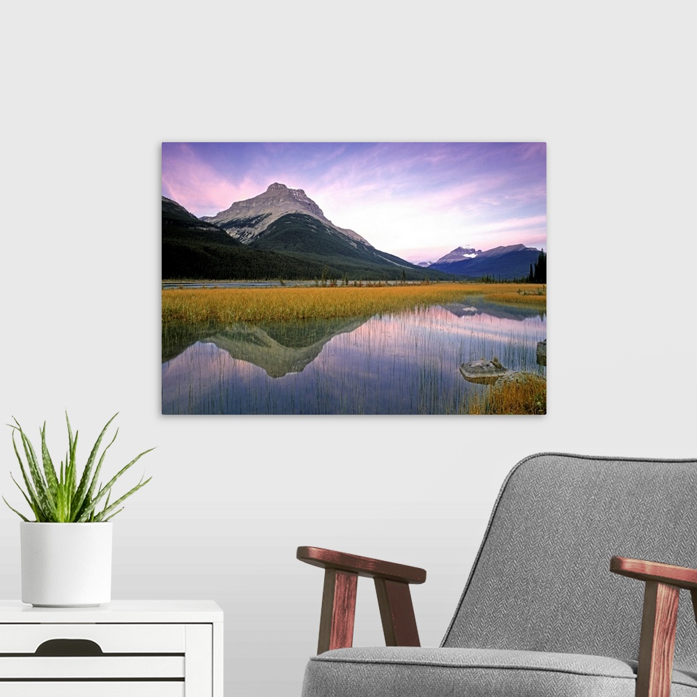 A modern room featuring Mount Amery And Mount Athabasca At Rampart Ponds, Banff National Park, Canada