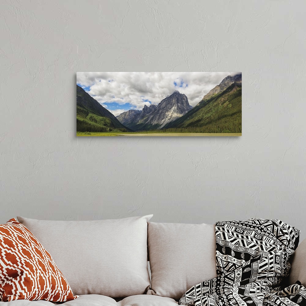 A bohemian room featuring Panoramic Of Mount Harrison Smith In The Cirque Of The Unclimbables; Northwest Territories, Canada