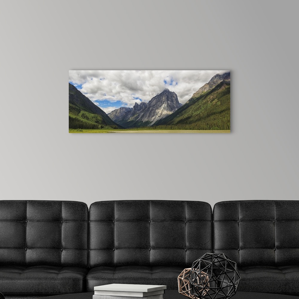 A modern room featuring Panoramic Of Mount Harrison Smith In The Cirque Of The Unclimbables; Northwest Territories, Canada