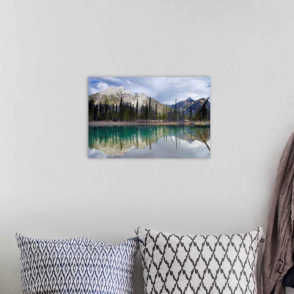 A bohemian room featuring Mount Lorette Ponds And Mount Lorette, Kananaskis Country, Alberta, Canada