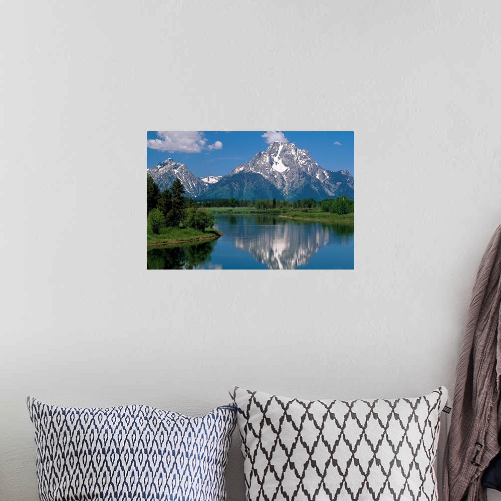 A bohemian room featuring Mount Moran And Snake River, Grand Teton Mountains, Wyoming