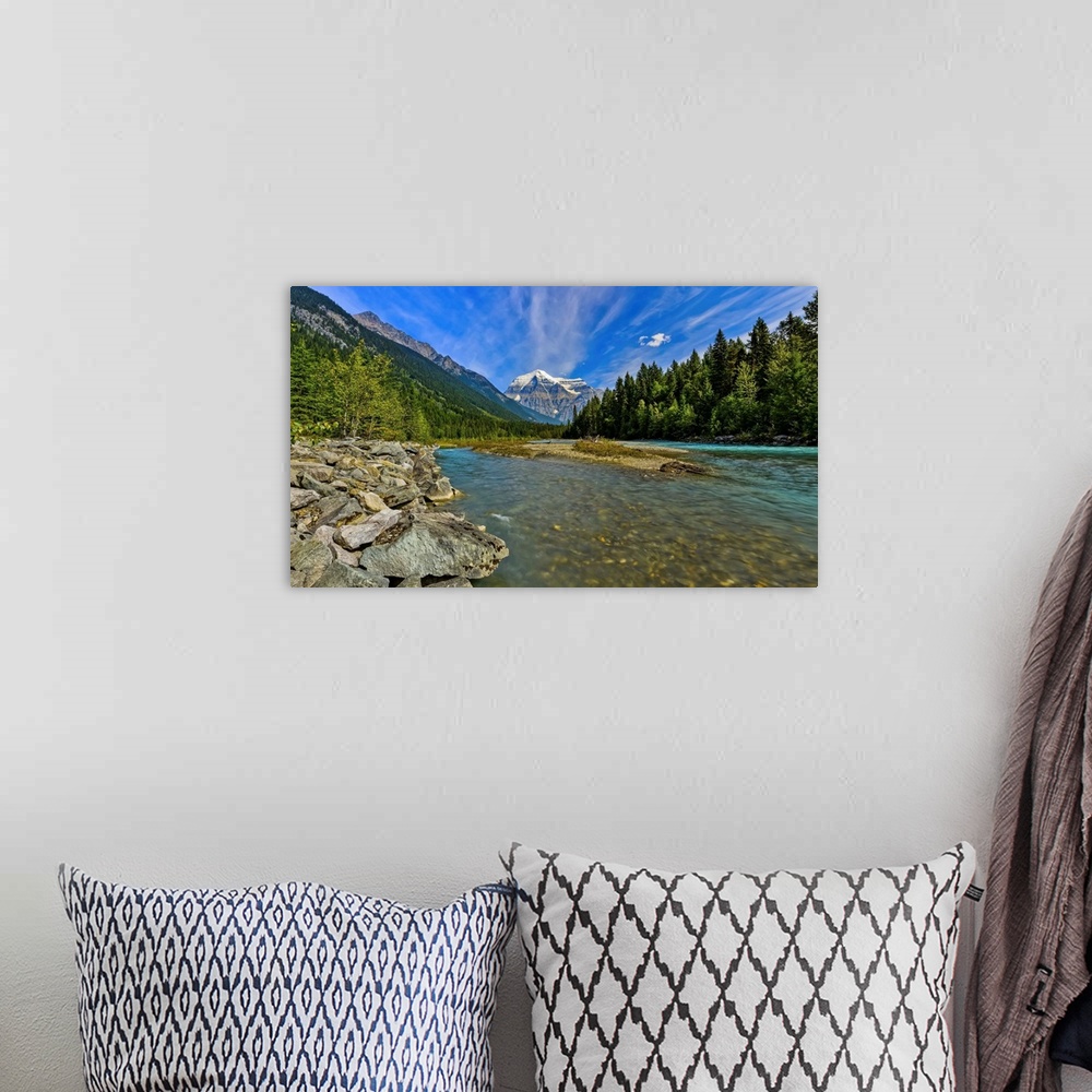 A bohemian room featuring Mount Robson, Mount Robson Provincial Park, Canadian Rockies; British Columbia, Canada