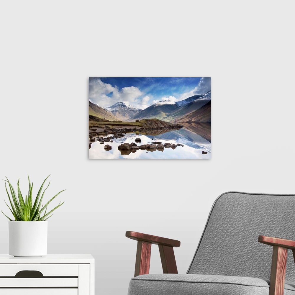 A modern room featuring Mountains And Lake, Lake District, Cumbria, England