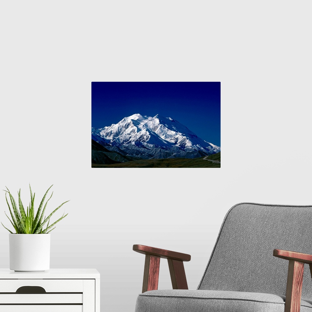 A modern room featuring Mt McKinley Denali National Park Interior Alaska