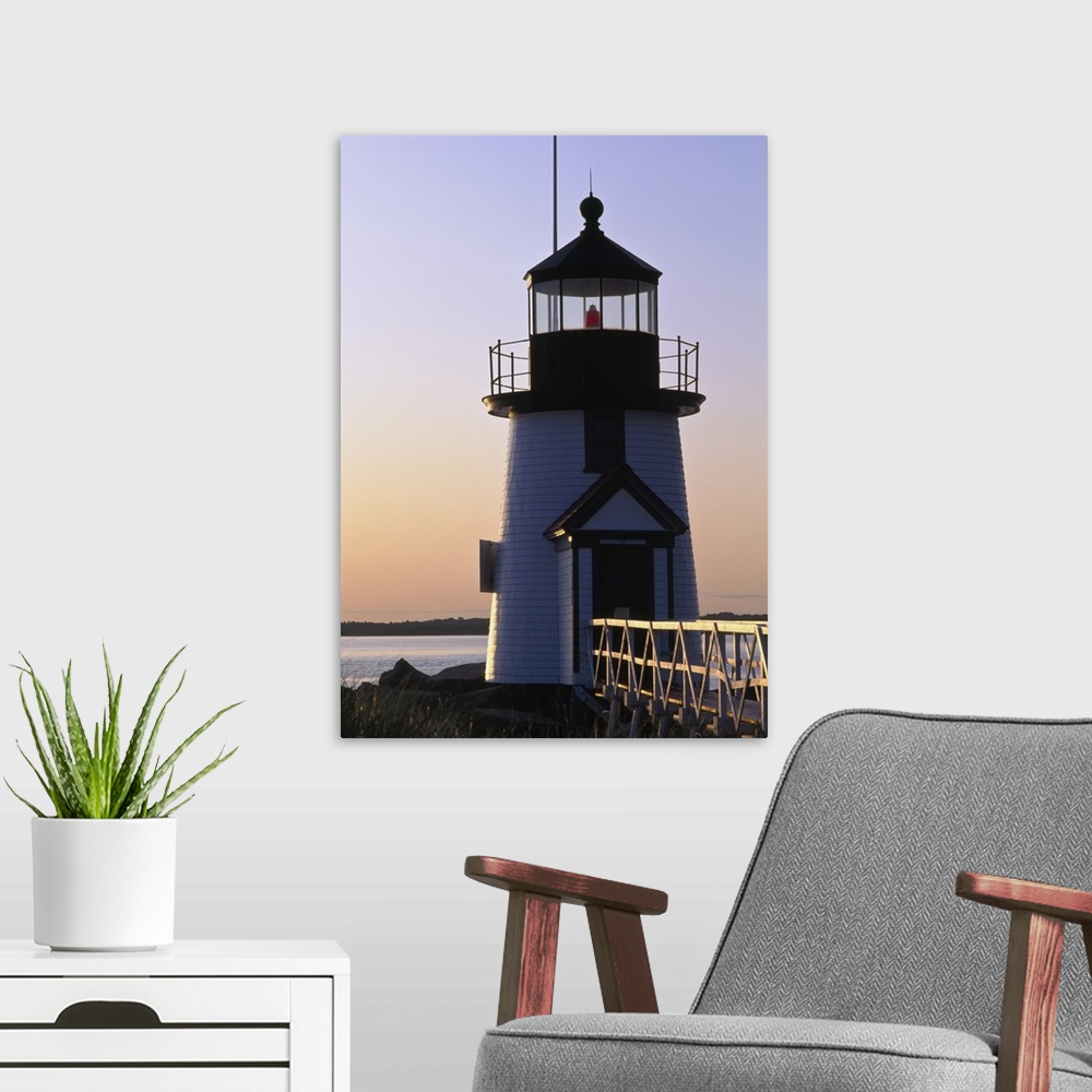 A modern room featuring Nantucket Brant Point Lighthouse At Sunrise, Nantucket, Massachusetts