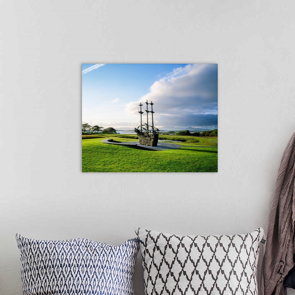 A bohemian room featuring National Famine Memorial, 'coffin Ship', Westport, Croagh Patrick, Co Mayo, Ireland.