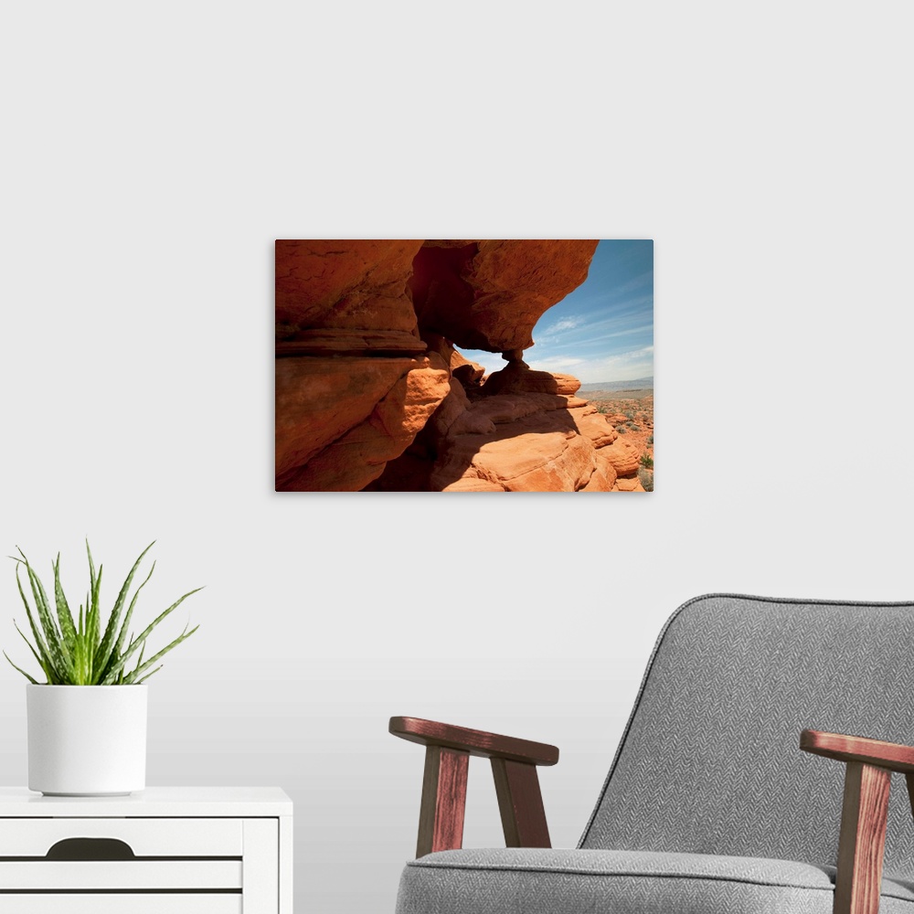 A modern room featuring Nevada, Las Vegas, Red Rock Formation In The Desert