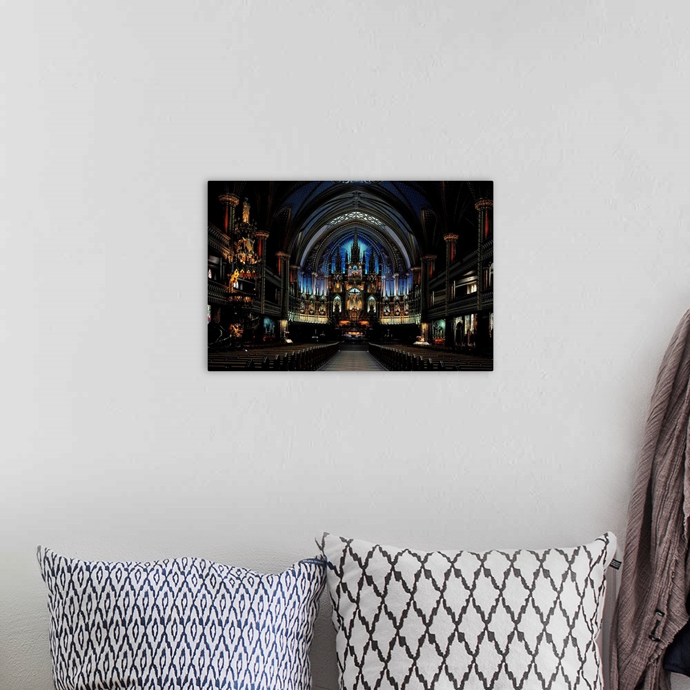 A bohemian room featuring Notre Dame Basilica, Montreal, Quebec, Canada