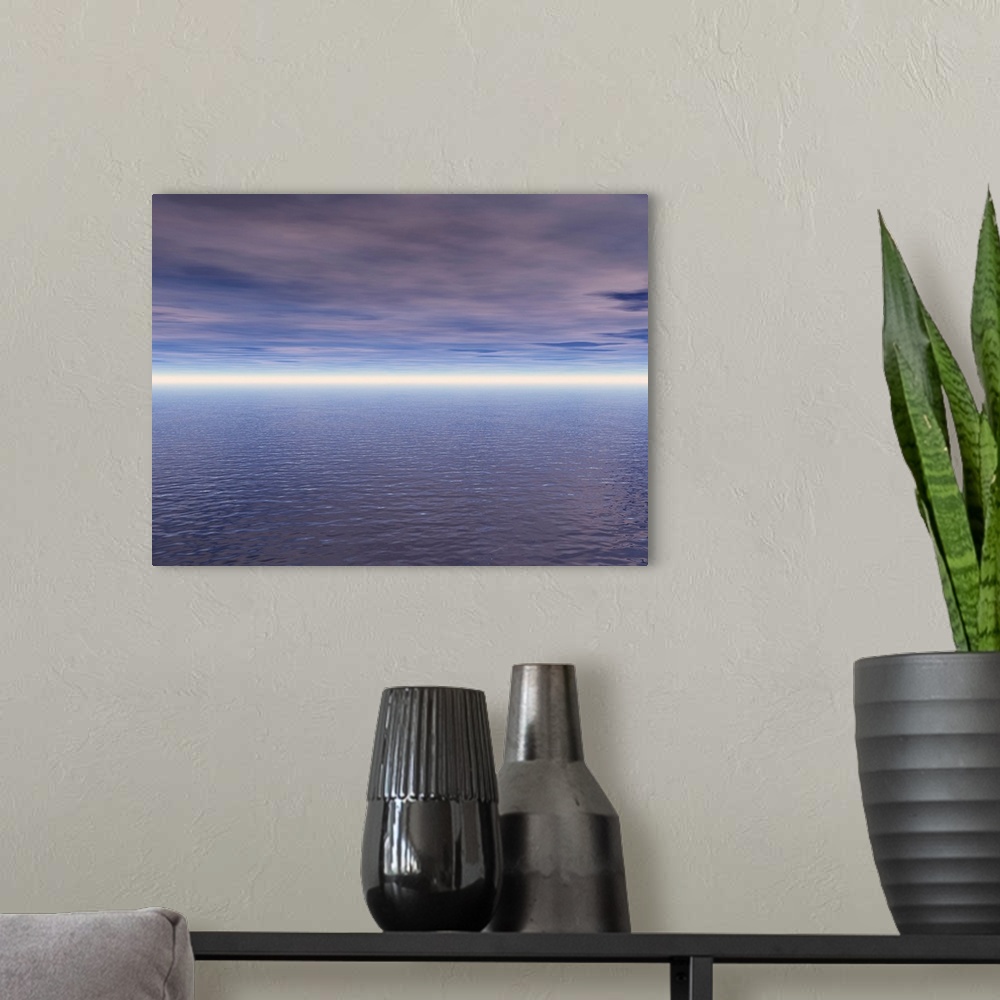 A modern room featuring Ocean And Clouds