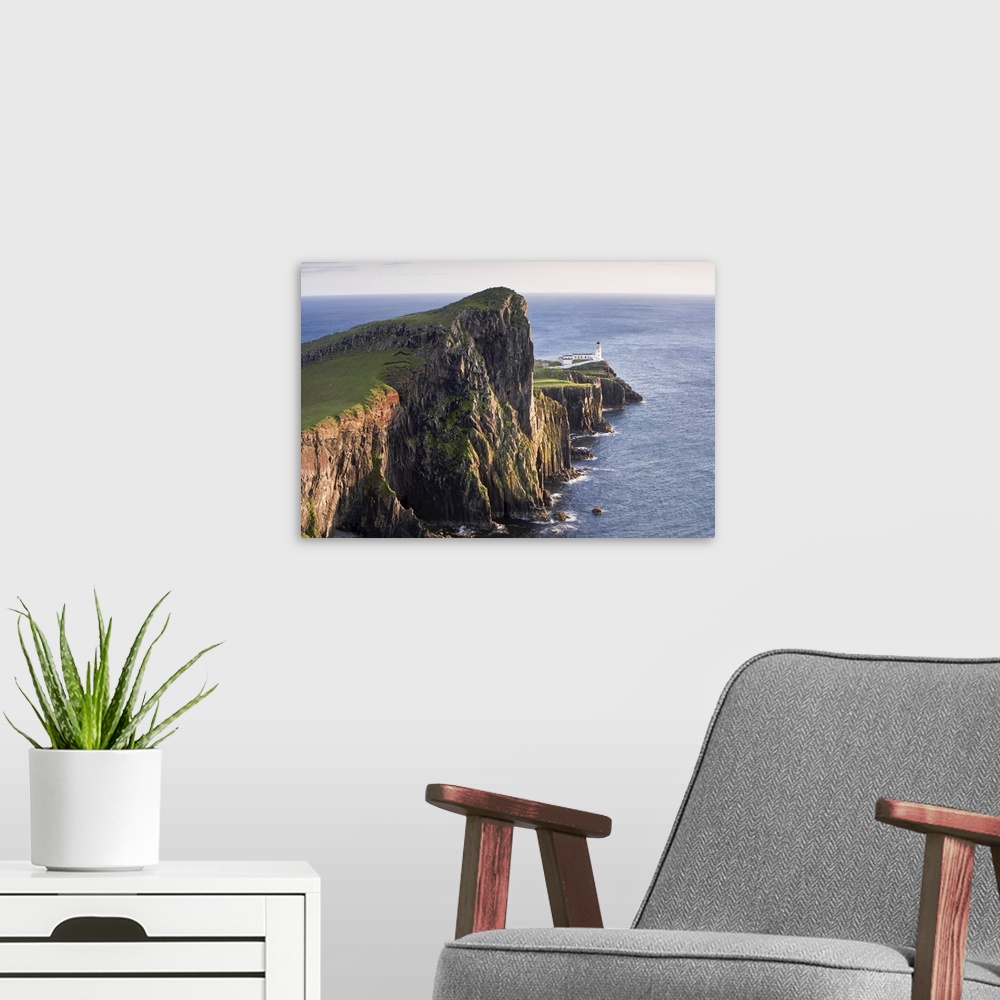 A modern room featuring Overview of Basalt Sea Cliffs, Neist Point, Isle of Skye, Scotland
