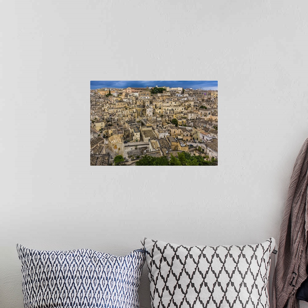 A bohemian room featuring Overview of Matera, Basilicata, Italy