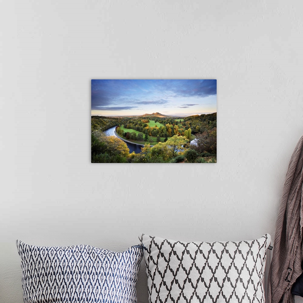A bohemian room featuring Overview of River Tweed, Eildon Hills, Scottish Borders, Scotland