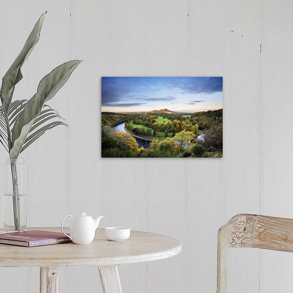 A farmhouse room featuring Overview of River Tweed, Eildon Hills, Scottish Borders, Scotland
