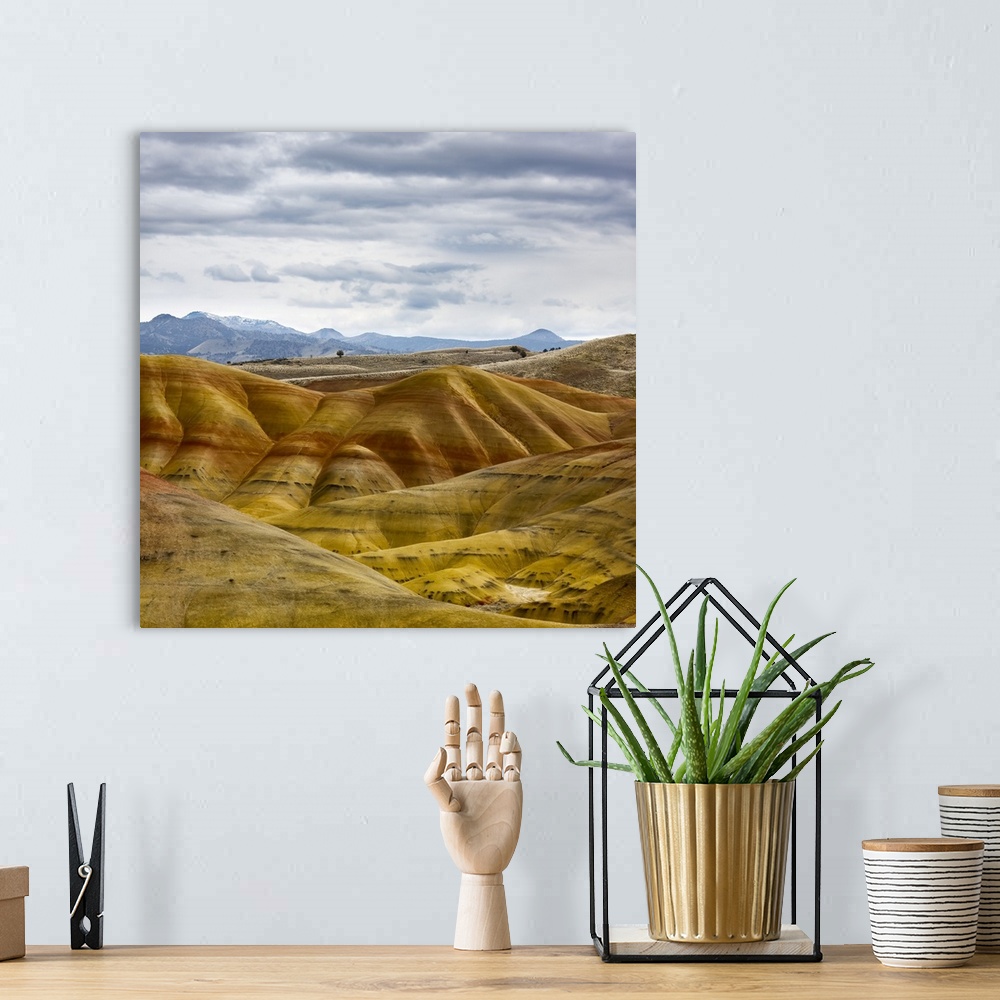 A bohemian room featuring Painted Hills, John Day Fossil Beds National Monument; Oregon, United States of America