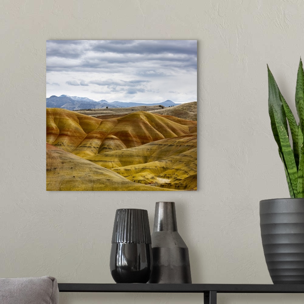 A modern room featuring Painted Hills, John Day Fossil Beds National Monument; Oregon, United States of America