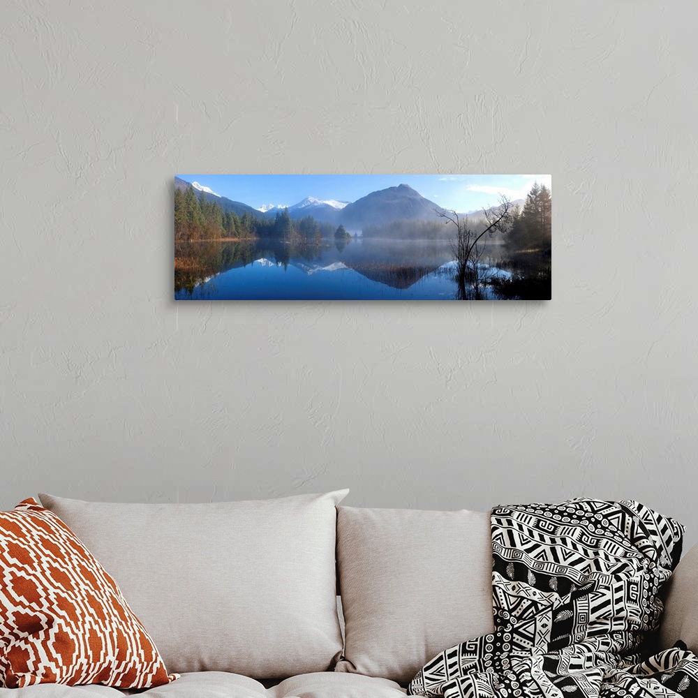 A bohemian room featuring Panoramic View Of Mendenhall Lake, Tongass National Forest, Southeast Alaska