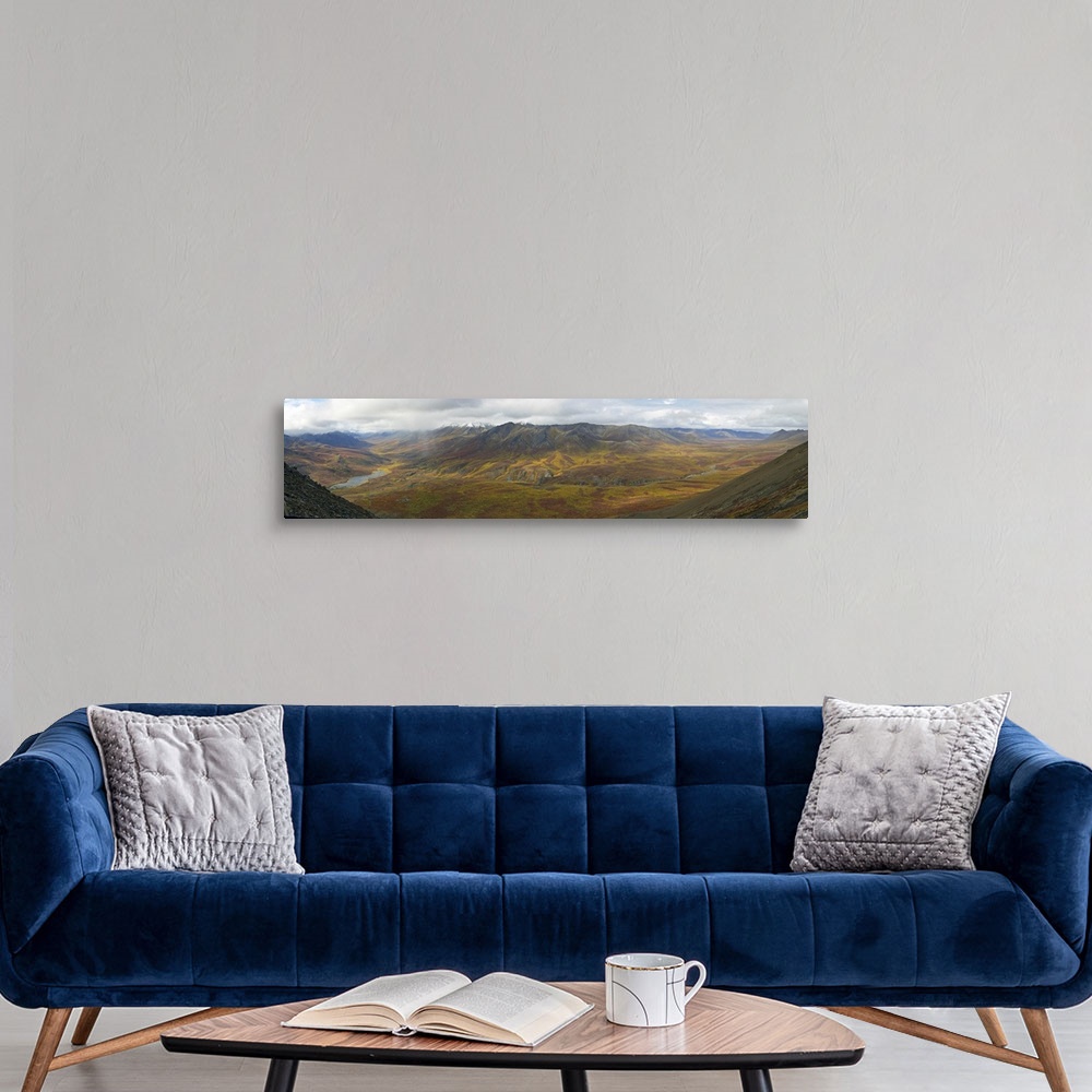 A modern room featuring Panoramic View Of The North Klondike Valley In Autumn, Dempster Highway, Yukon
