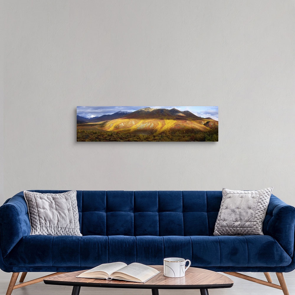 A modern room featuring Panoramic View Of The North Klondike Valley In Autumn, Dempster Highway, Yukon