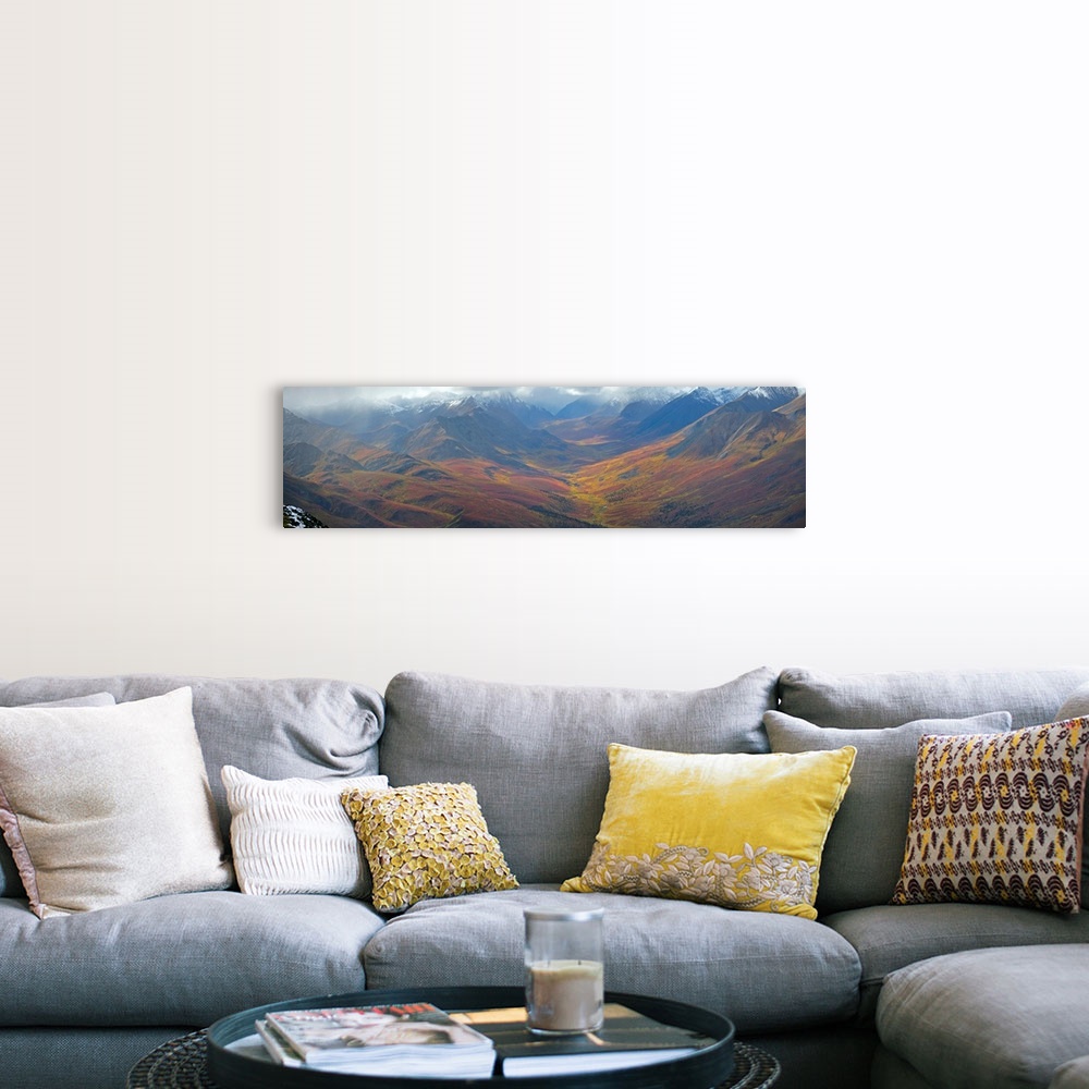 A farmhouse room featuring Panoramic View Of The North Klondike Valley In Autumn, Dempster Highway, Yukon