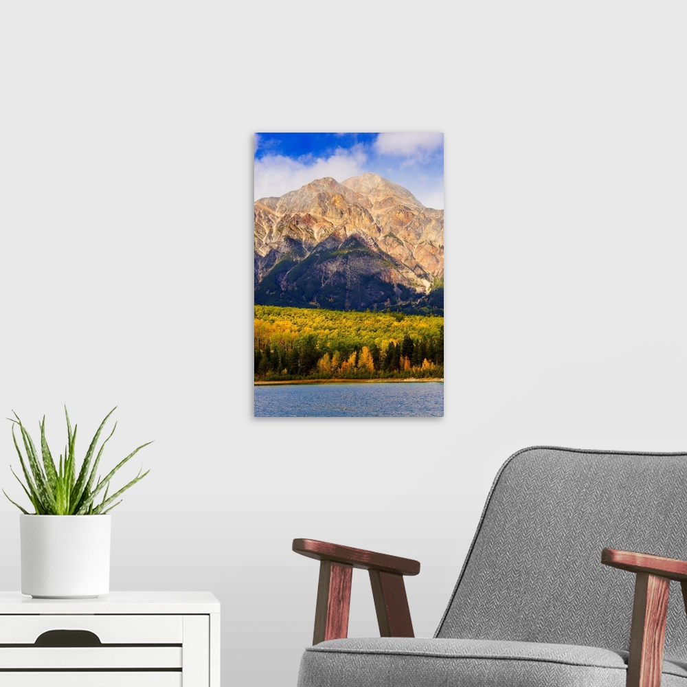 A modern room featuring Patricia Lake And Pyramid Mountain, Jasper National Park, Alberta, Canada