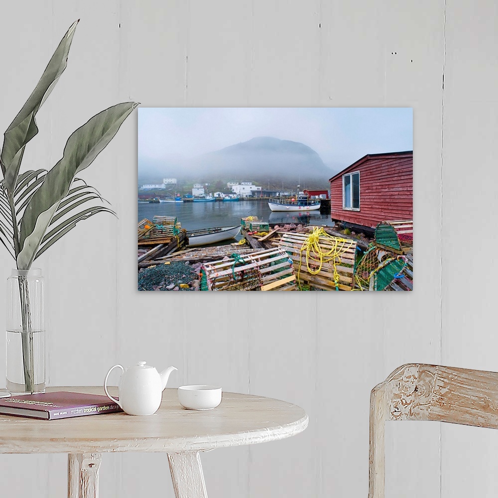 A farmhouse room featuring Petty Harbour In Fog, Newfoundland, Canada