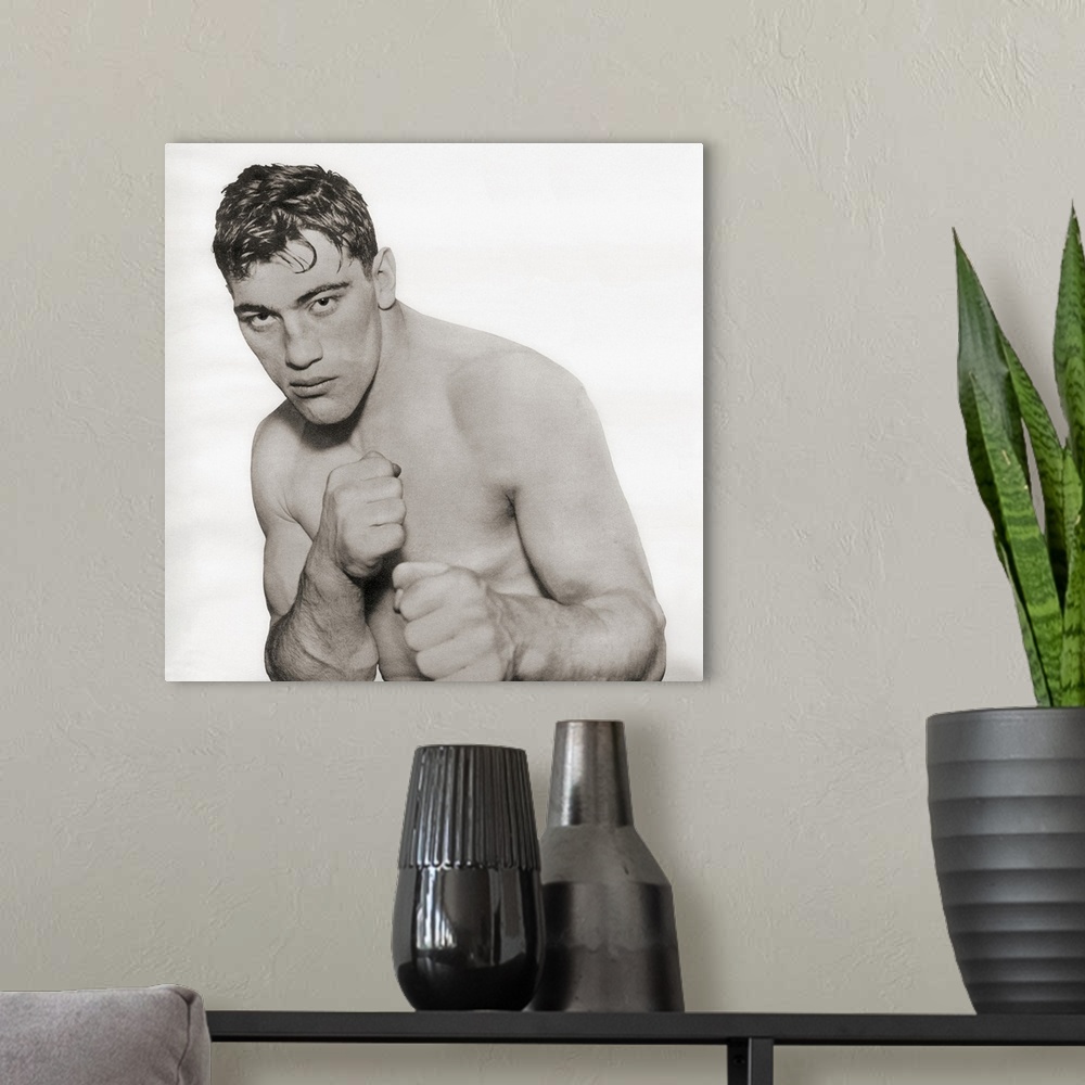A modern room featuring Primo Carnera, 1906 - 1967, nicknamed the Ambling Alp. Italian professional boxer and the World H...