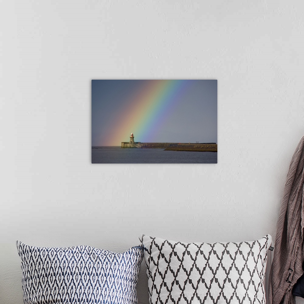 A bohemian room featuring Rainbow Over Lighthouse, Tyne and Wear, England