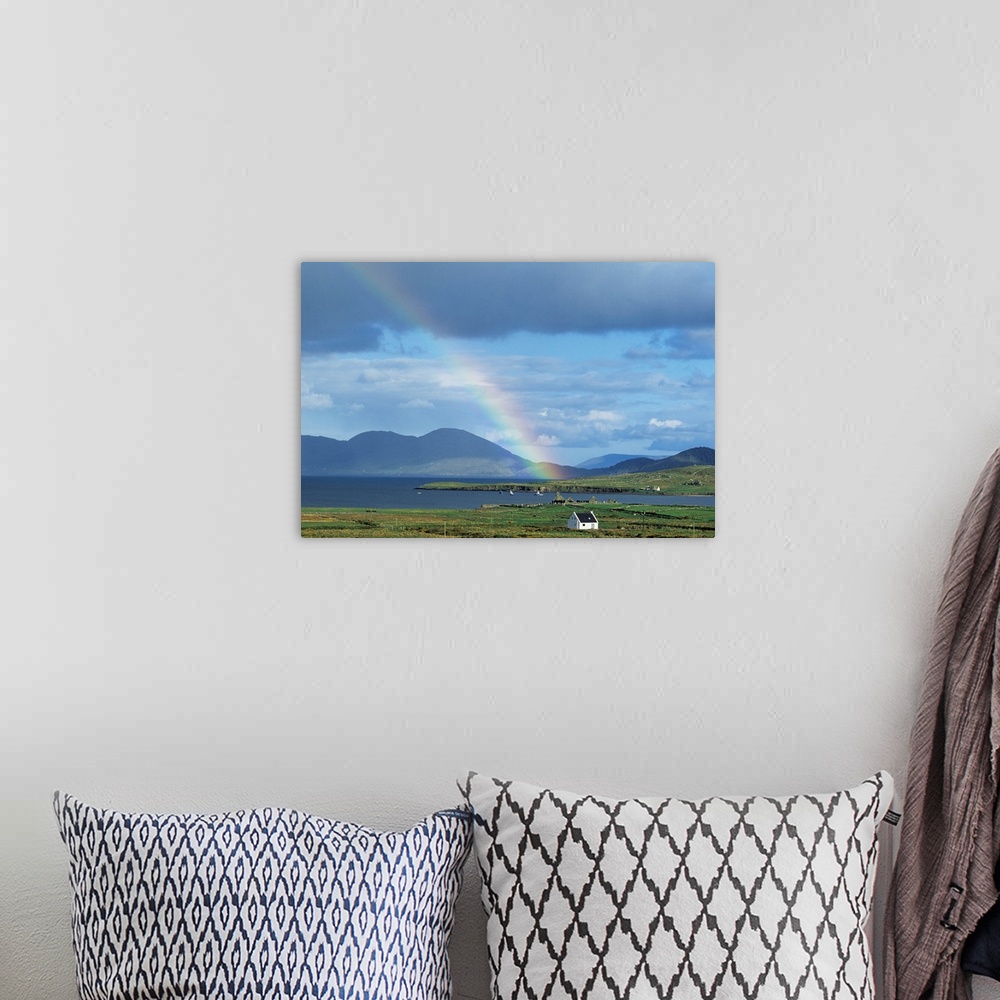 A bohemian room featuring Rainbow Over Mountains, Ballinskelligs, Ring Of Kerry, County Kerry, Republic Of Ireland