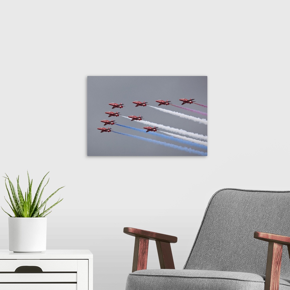 A modern room featuring Red Arrows display team at RNAS Yeovilton Airday 2011.