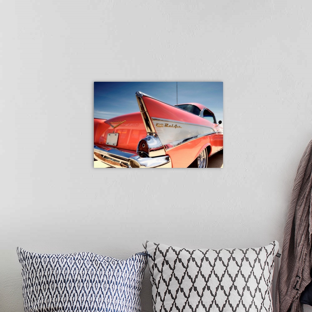 A bohemian room featuring Red Chevrolet Bel Air, Edmonton, Alberta, Canada