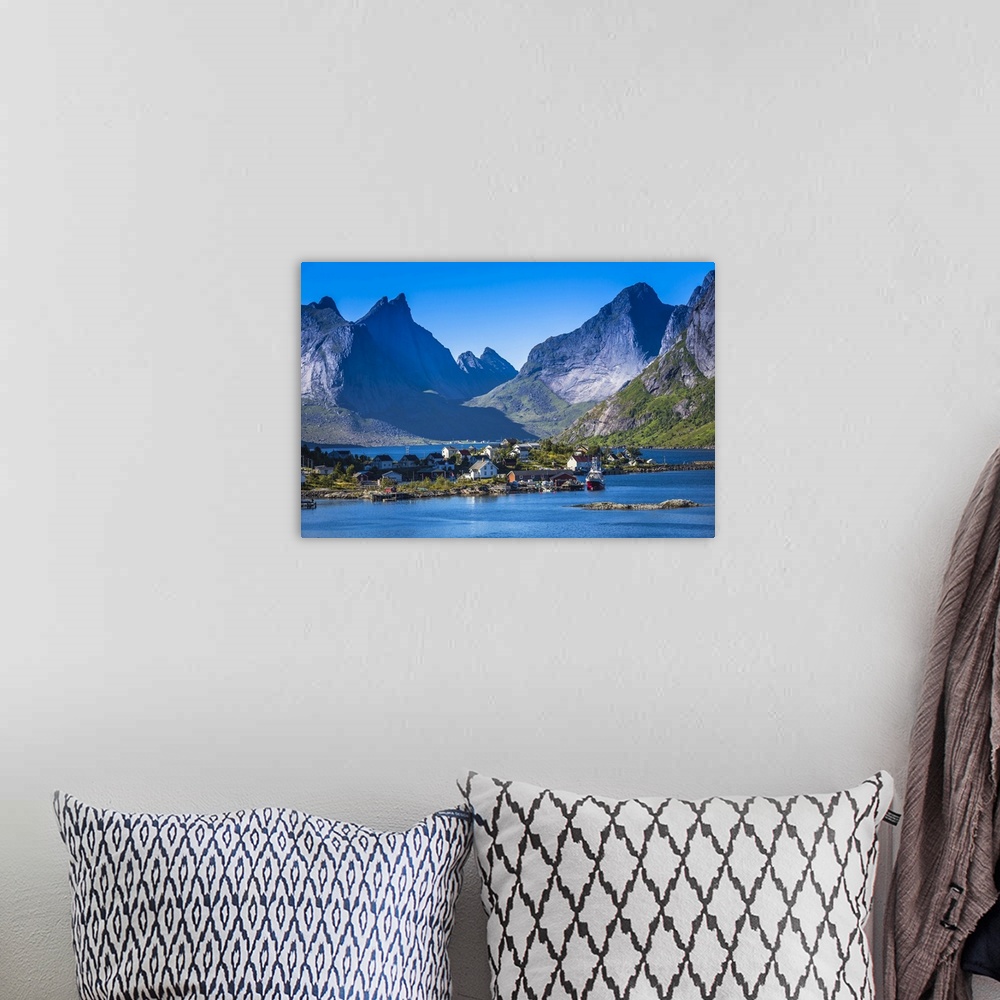 A bohemian room featuring Reine, Moskenesoya, Lofoten Archipelago, Norway