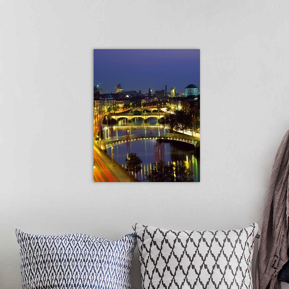 A bohemian room featuring River Liffey Bridges, Dublin, Ireland